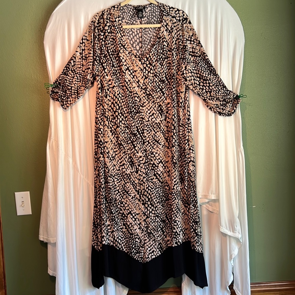 AnyWear by Catherine’s Snake Print Dress side pockets size 18/20W